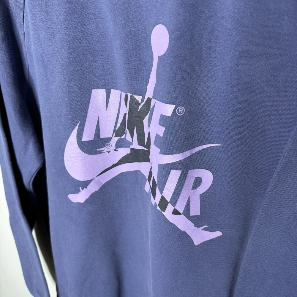 Air Jordan Classic Jumpman Purple Blue Crew Sweatshirt‎ Crewneck Mens XL